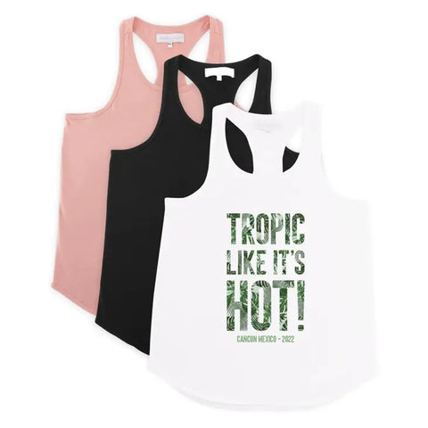 Personalized Bridal Party Wedding Tank Top - Tropic Like It's Hot!