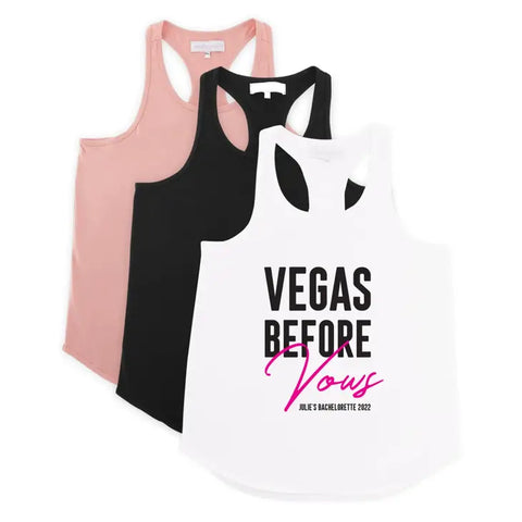 Personalized Bridal Party Wedding Tank Top - Vegas Before Vows