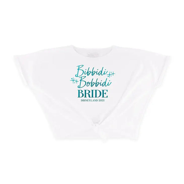 Personalized Bridal Party Tie-Up Wedding Shirt - Bibbidi Bobbidi Bride