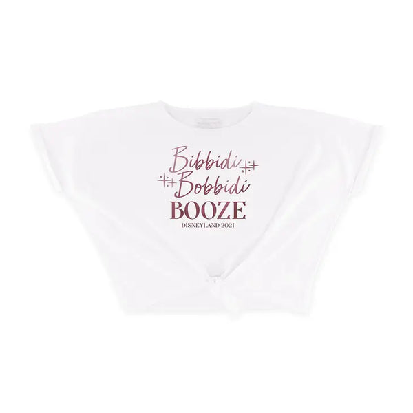 Personalized Bridal Party Tie-Up Wedding Shirt - Bibbidi Bobbidi Booze