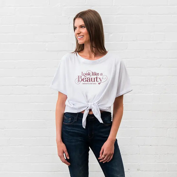 Personalized Bridal Party Tie-Up Wedding Shirt - Look Like A Beauty