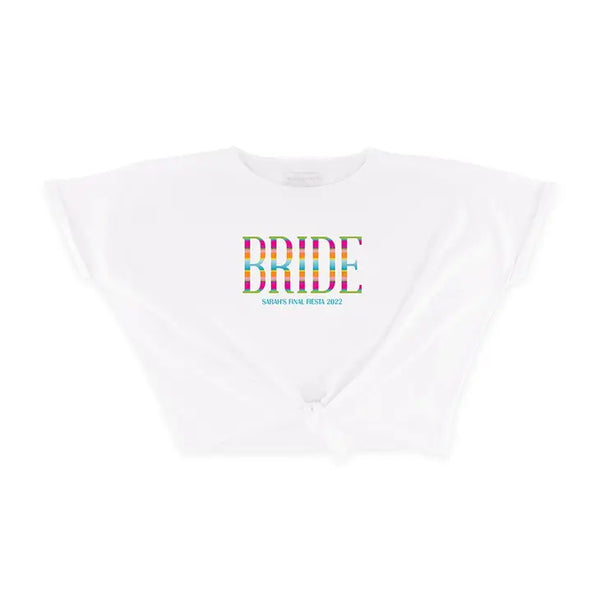 Personalized Bridal Party Tie-Up Wedding Shirt - Fiesta Bride