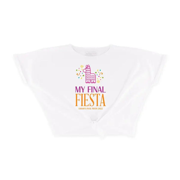 Personalized Bridal Party Tie-Up Wedding Shirt - Final Fiesta