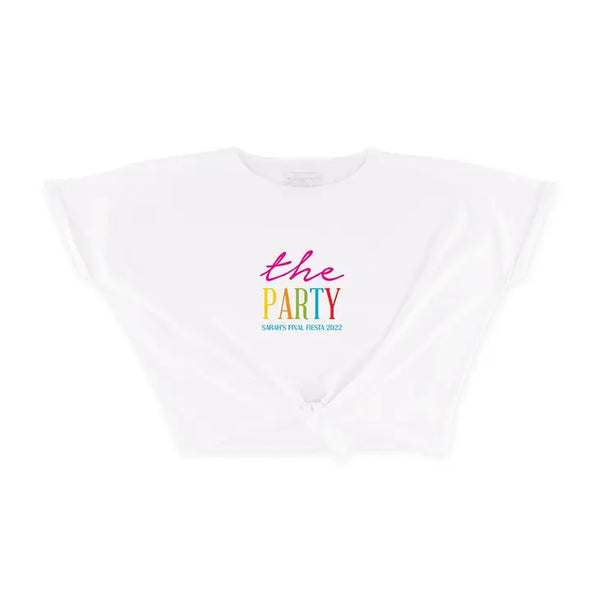 Personalized Bridal Party Tie-Up Wedding Shirt - Wife Of The Party