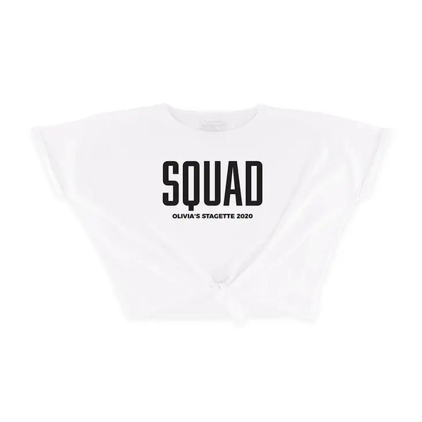 Personalized Bridal Party Tie-Up Wedding Shirt - Glam Squad