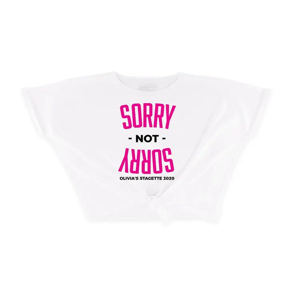 Personalized Bridal Party Tie-Up Wedding Shirt - Sorry Not Sorry