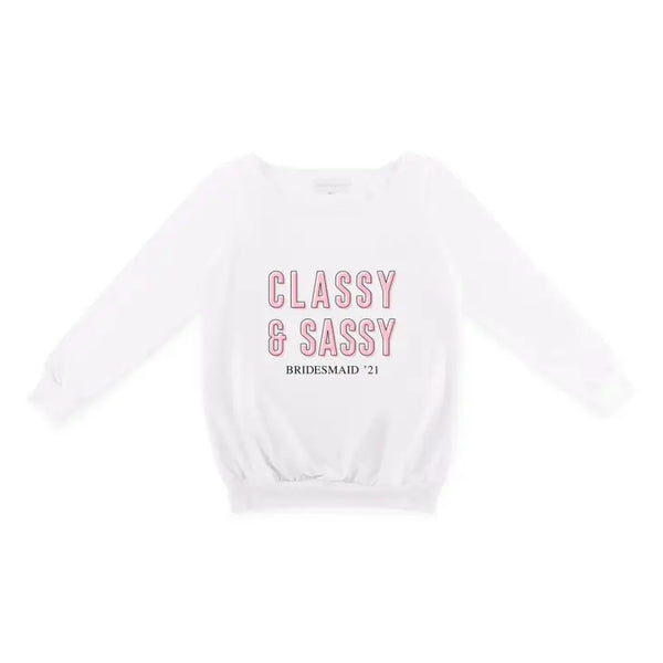 Personalized Bridal Party Wedding Sweatshirt - Classy & Sassy