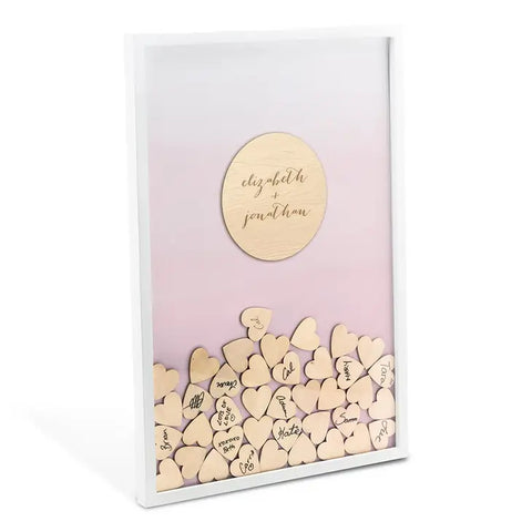 Personalized Drop Box Guest Book - Signature Couple