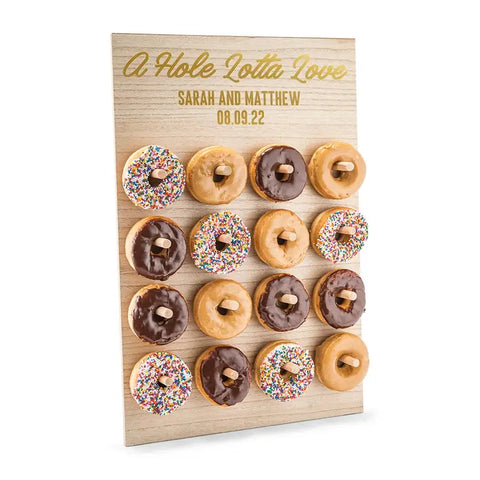 Personalized Wooden Donut Wall Display - Hole Lotta Love