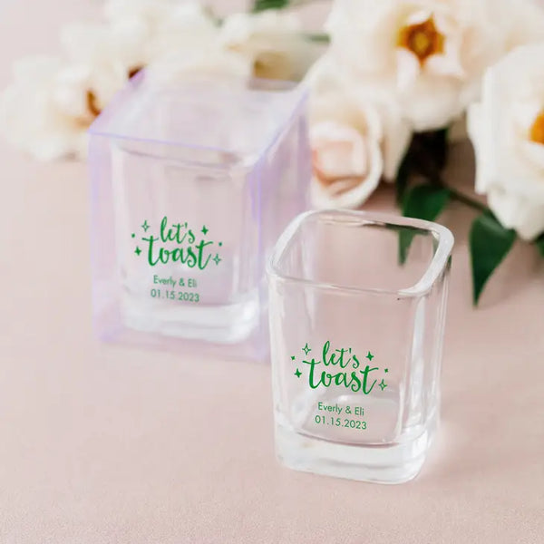 Custom Printed 2 oz. Square Shot Glass Favour - More Occasions