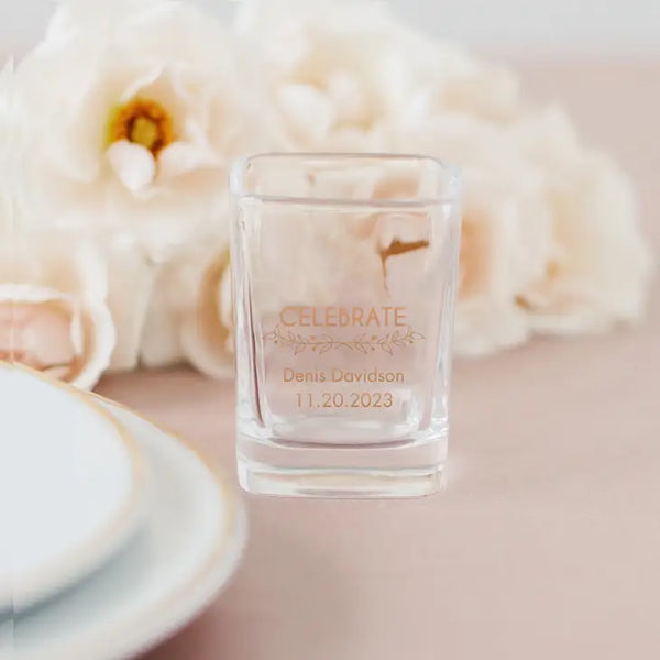 Custom Printed 2 oz. Square Shot Glass Favour - Baby Shower | More Occasions