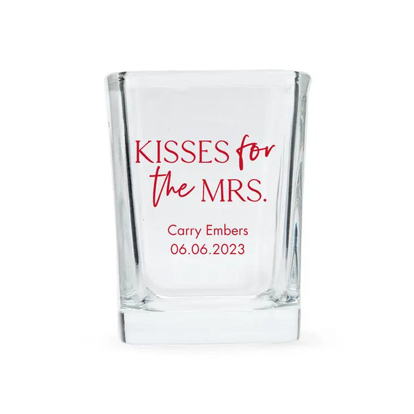 Custom Printed 2 oz. Square Shot Glass Wedding Favour - Bachelorette | More Occasions