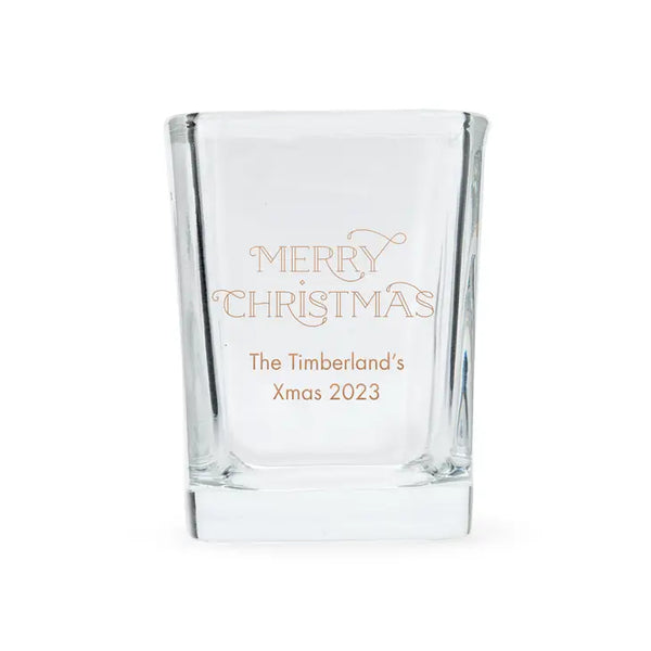 Custom Printed 2 oz. Square Shot Glass Favour - Holiday | More Occasions