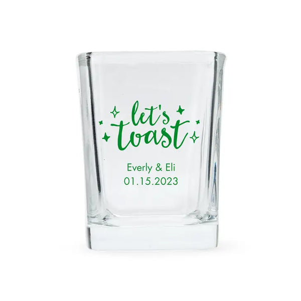 Custom Printed 2 oz. Square Shot Glass Favour - More Occasions