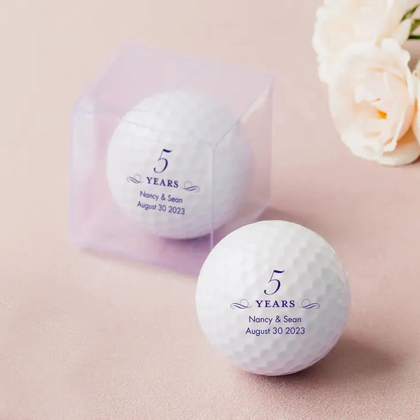 Personalised Golf Ball Wedding Favour - Anniversary | More Occasions