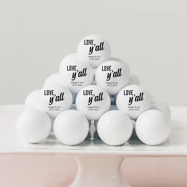 Personalized Golf Ball Wedding Favour - Trendy Sayings | More Designs