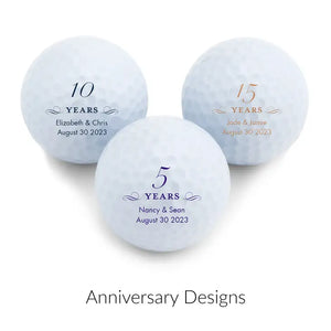 Personalised Golf Ball Wedding Favour - Anniversary | More Occasions