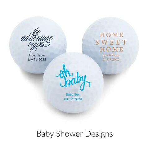 Personalized Golf Ball Wedding Favour - Baby Shower | More Occasions