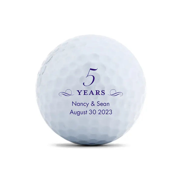 Personalised Golf Ball Wedding Favour - Anniversary | More Occasions