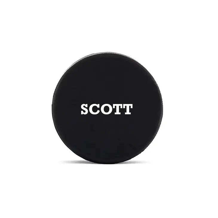 Custom Hockey Puck Bottle Opener Gift - Bold Font