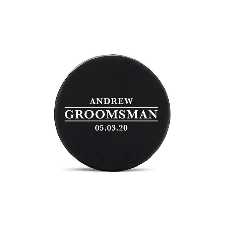 Custom Hockey Puck Bottle Opener Gift - Groomsman