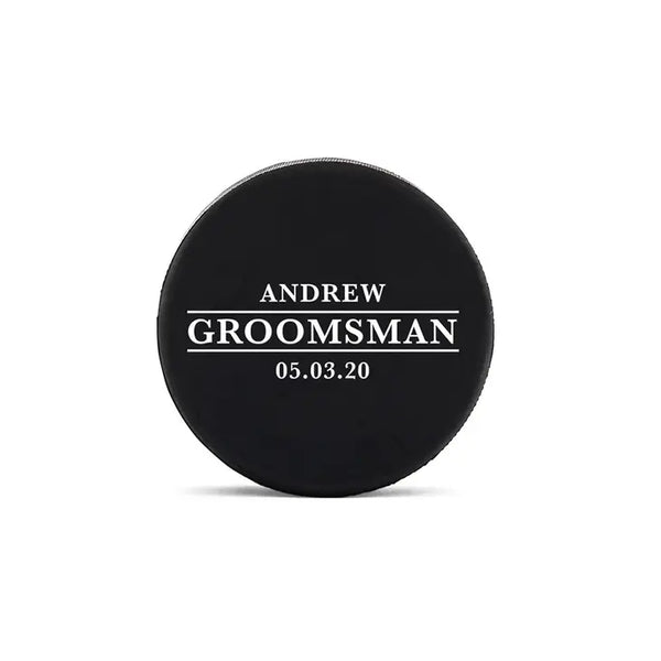 Custom Hockey Puck Bottle Opener Gift - Groomsman