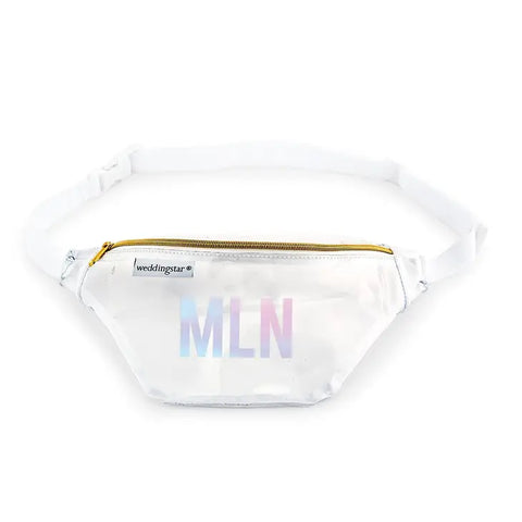 Personalized Clear Plastic Fanny Pack - Block Monogram