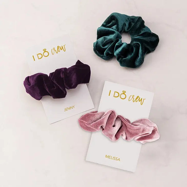 Women's Cute Custom Bridal Party Scrunchie - I Do Crew