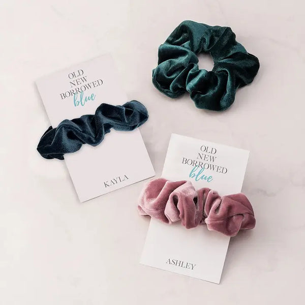 Women's Cute Custom Bridal Party Scrunchie - Something Blue