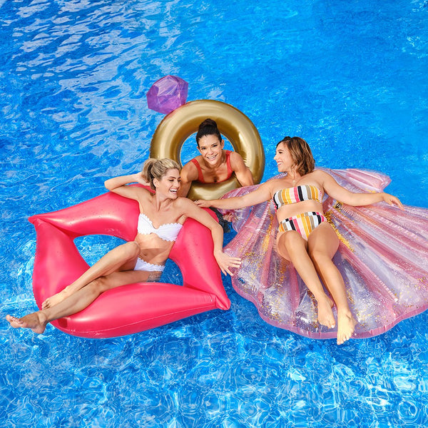 Giant Inflatable Pool Float Toy - Iridescent Seashell