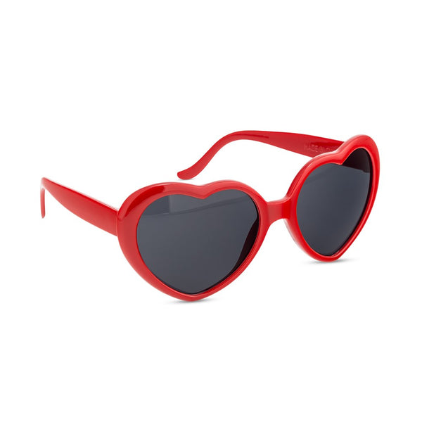 Women’s Unique Shaped Bachelorette Party Sunglasses - Red Hearts