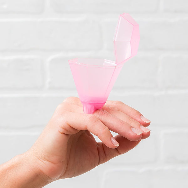 Light Up LED Diamond Ring Shot Glass - Pink