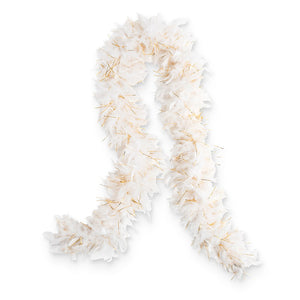 Sparkly Bachelorette Feather Boa - White