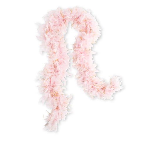 Sparkly Bachelorette Feather Boa - Light Pink