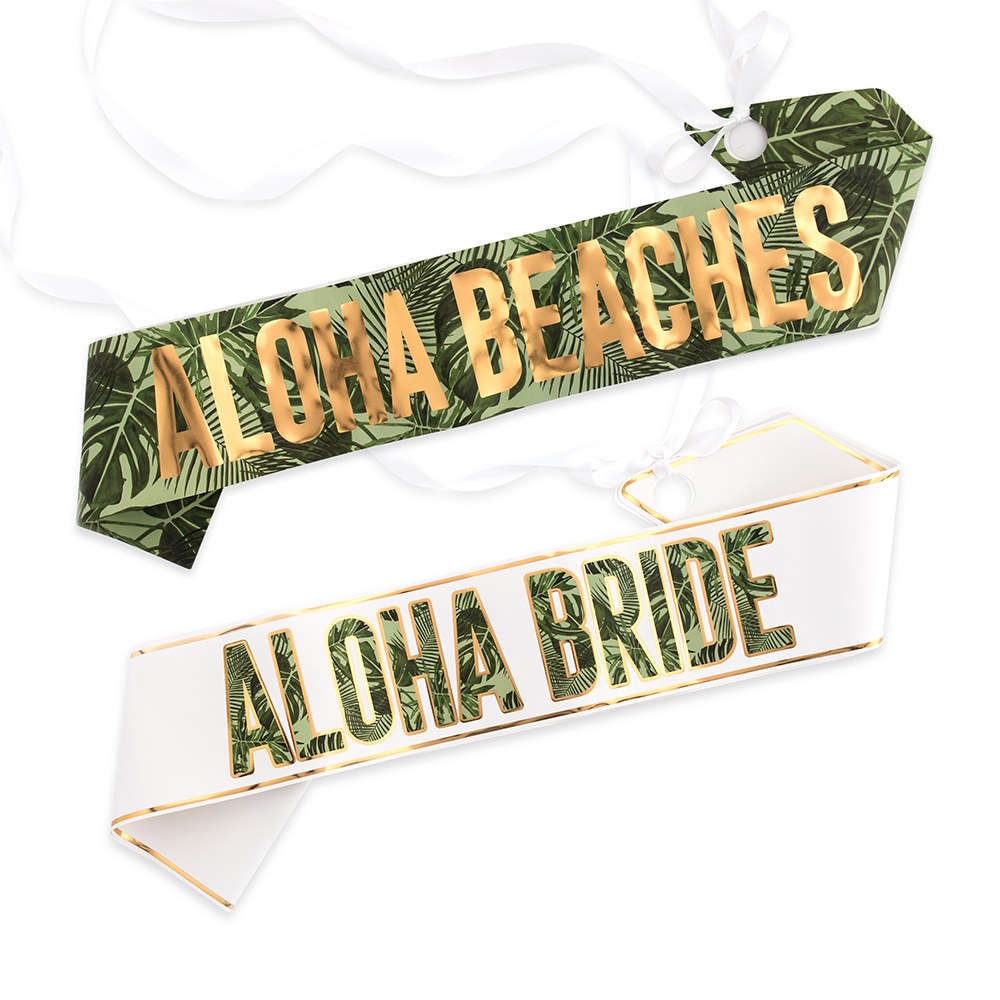 Paper Bachelorette Party Sash - Tropical