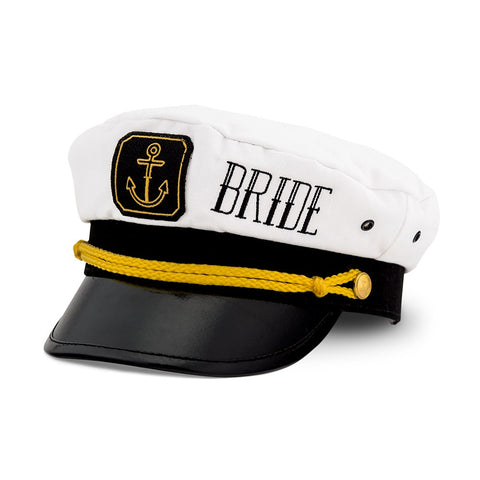 Nautical Bachelorette Party Captain Hat - Bride