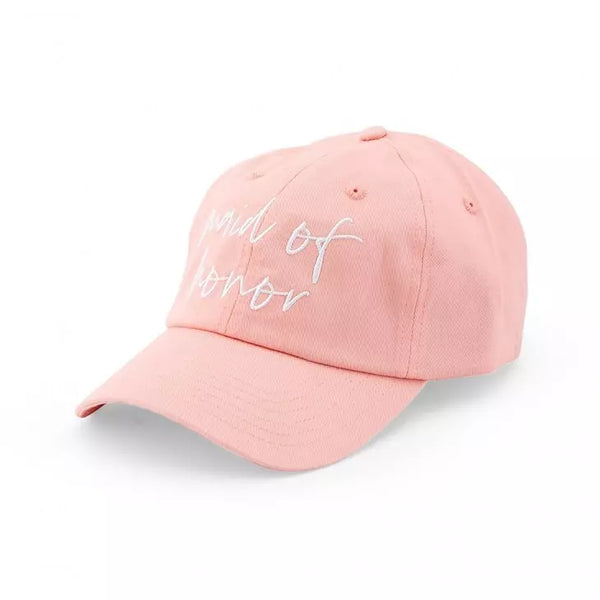 Women's Embroidered Bachelorette Party Dad Hat - Maid of Honor Script