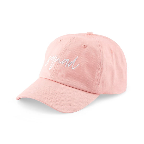 Women's Pink Embroidered Bachelorette Party Dad Hat - Squad Script