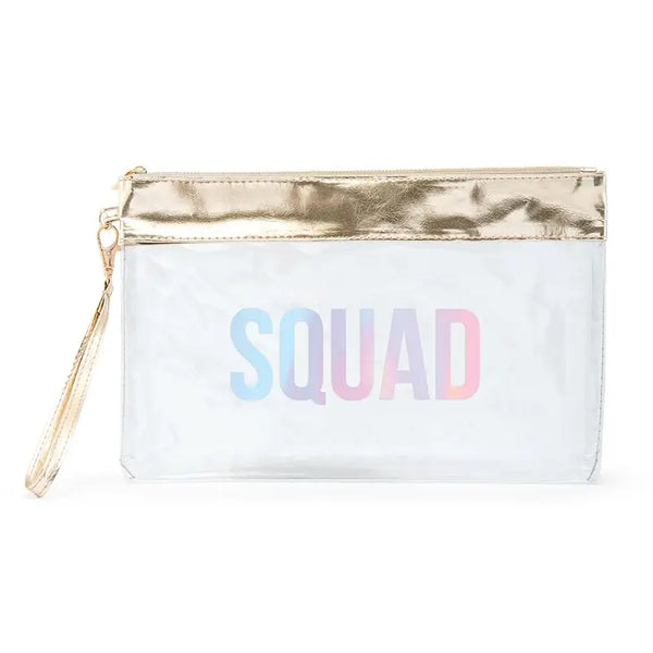 Large Clear Plastic Makeup Bag - Squad