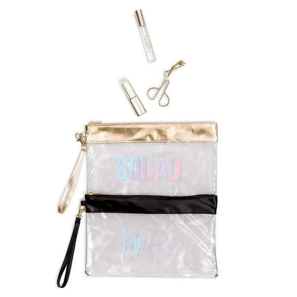 Large Clear Plastic Makeup Bag - Wifey