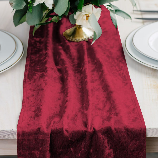 Velvet Table Runner - Ruby Red