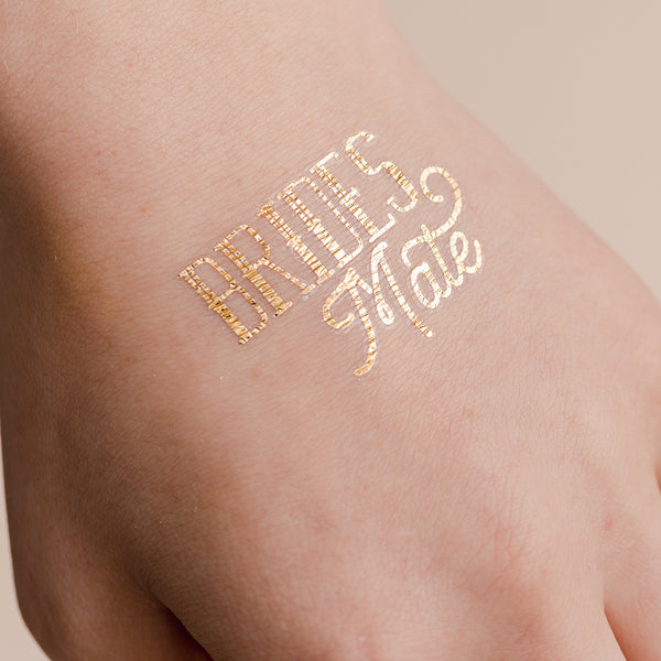 Gold Bachelorette Party Temporary Tattoos - Nautical