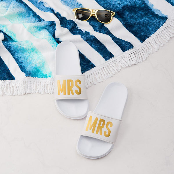 Women’s Bridal Party Slide Sandals - Mrs