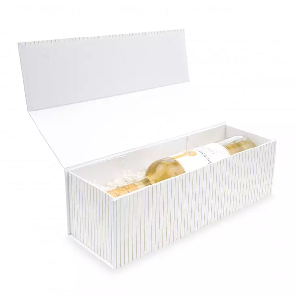 White Wine Gift Box With Magnetic Lid