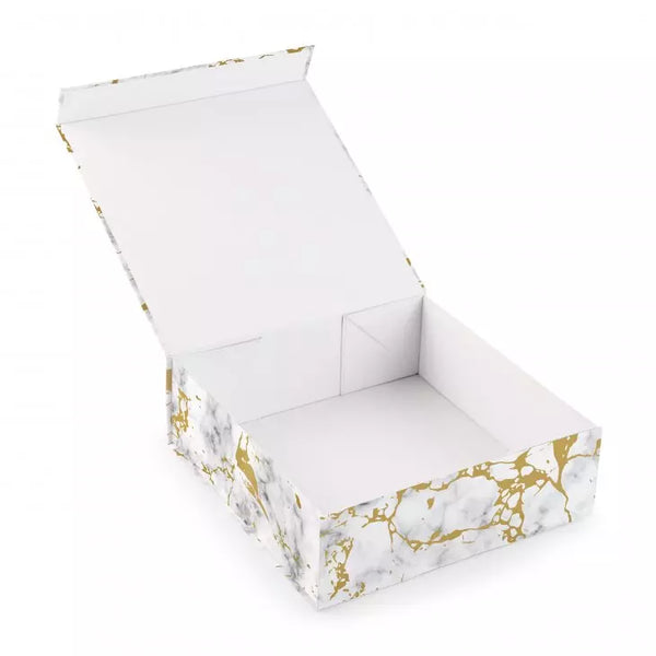 Large Marble Bridal Party Gift Box With Magnetic Lid