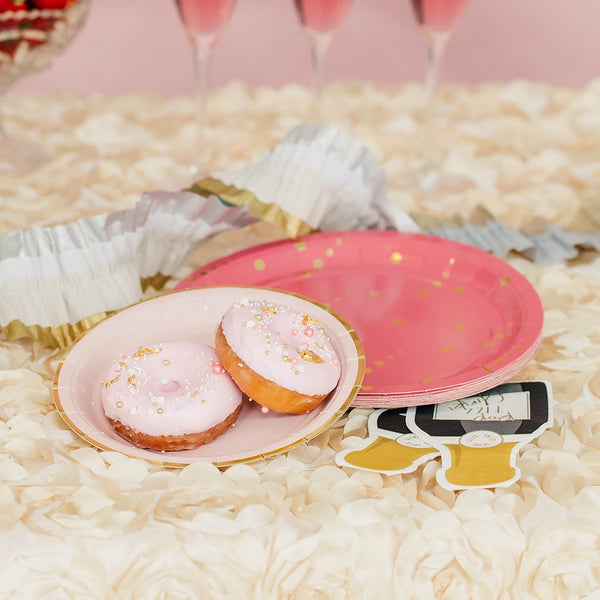 Disposable Paper Tableware Party Sets - Pop The Champagne - Serves 24