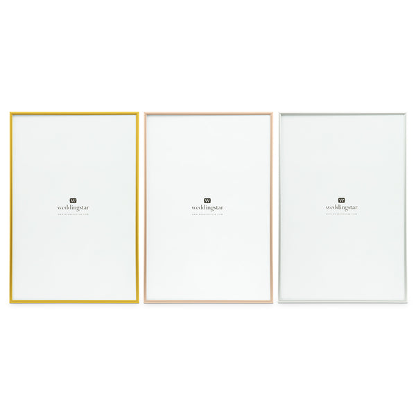 Large 12 X 18" Metallic Picture Frame - Gold, Silver, Or Rose Gold