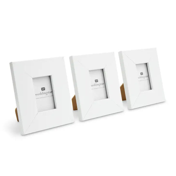 Small 1.75" X 2.5" Classic Picture Frame - Black, White, Or Fabricated Wood - Set of 3