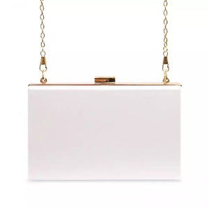 Acrylic Box Clutch - White