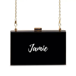 Personalized Acrylic Box Clutch - Calligraphy